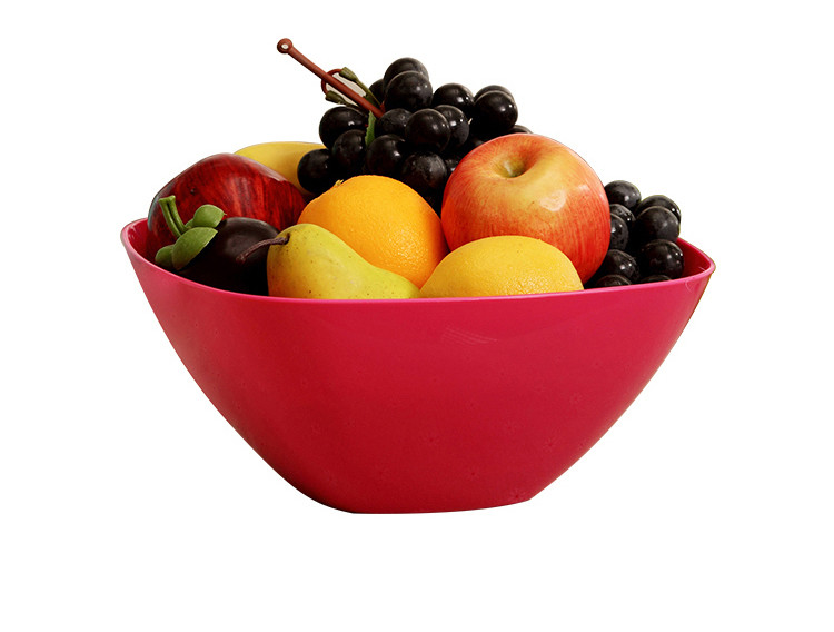 欧润哲 3只装欧式水果盘瓜果盘时尚创意pp塑料碗干果盆糖果盘彩碗