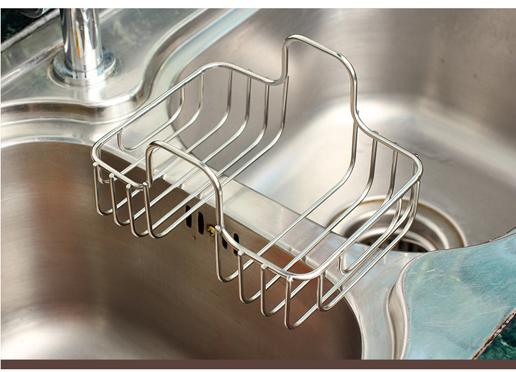 欧润哲 304不锈钢水槽沥水挂篮 洗碗刷抹布厨房挂架 清洗球隔水篮