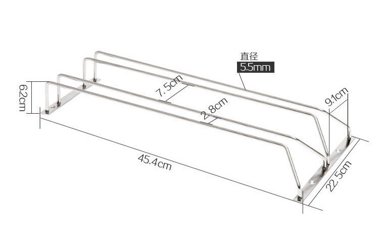 欧润哲  不锈钢吧台高脚杯吊架吊杯架 酒吧酒杯架悬挂红酒杯倒挂架酒杯架