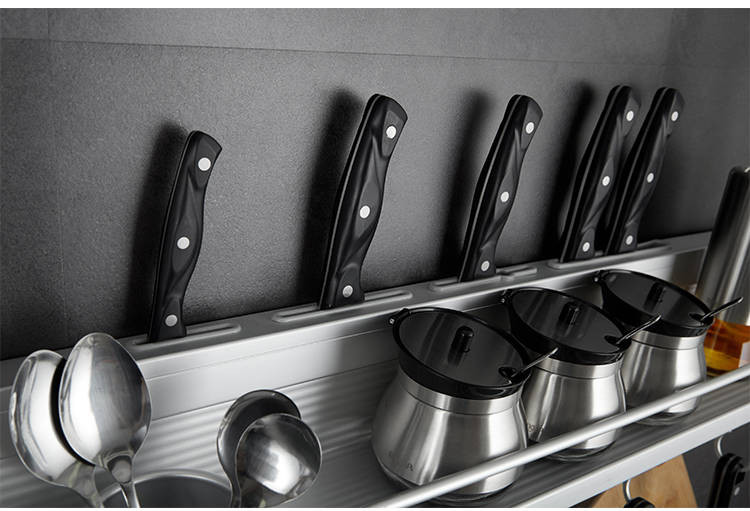 太空铝厨房置物架壁挂免打孔收纳刀架挂件厨具用品调味品调料刀架