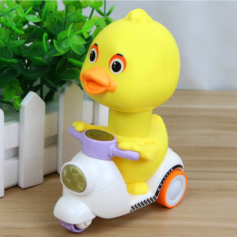 小黄鸭玩具按压回力车儿童玩具车男孩免电池宝宝小孩惯性小汽车