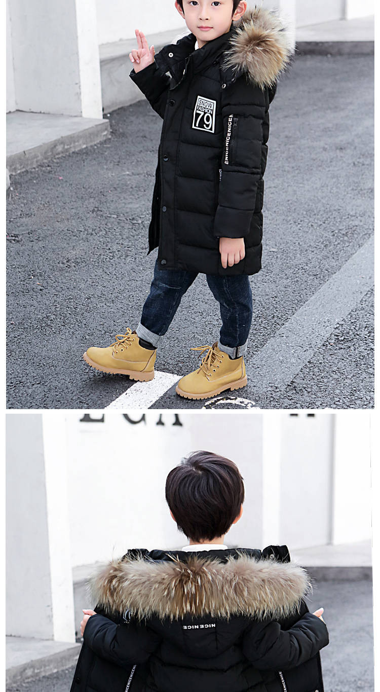 【厂家直销】男童冬装棉衣中长款加厚中大童棉服儿童棉袄韩版外套