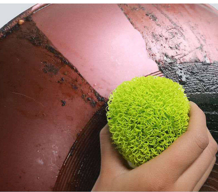 纳米清洁球刷锅神器纤维钢丝球带把手柄厨房用品刷碗清洁不掉渣丝