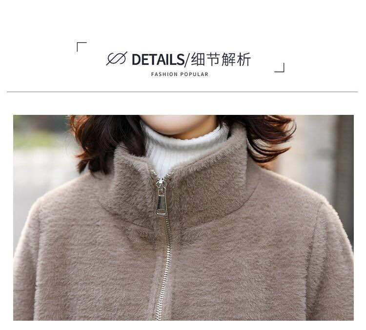 羊羔毛拼接棉服冬季新款韩版宽松小清新短款羽绒棉衣外套女潮