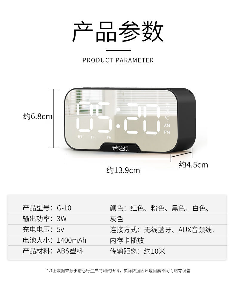 无线蓝牙音箱小型迷你闹钟便携钢炮迷你语音播报器插卡车载音响