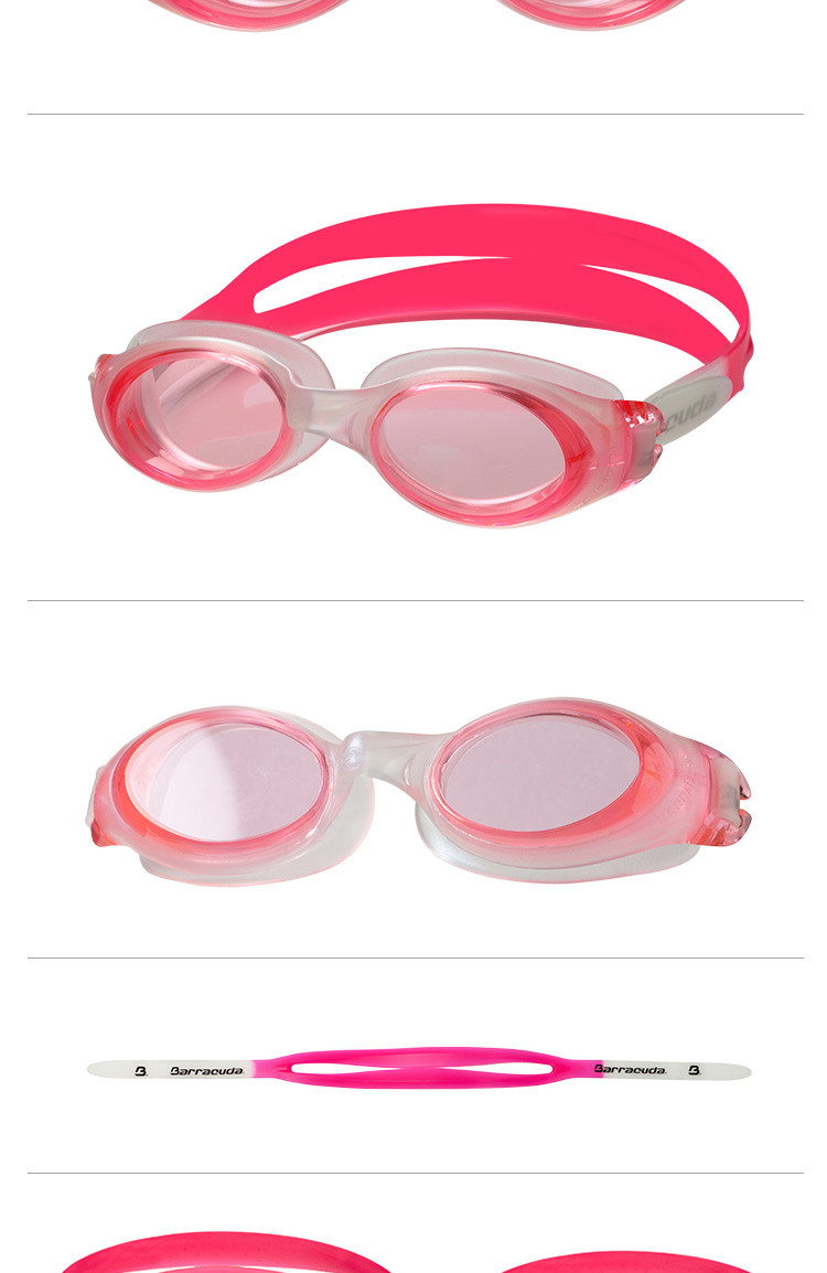 美国巴洛酷达barracuda青少年泳镜 高清抗雾防紫外线 一体式个性荧光头带设计泳镜#12955