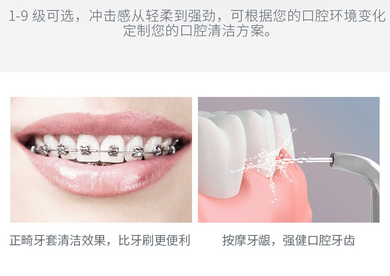 力博得/Lebond 插电式冲牙器 牙线洁牙器 水动力家用冲牙器 W1