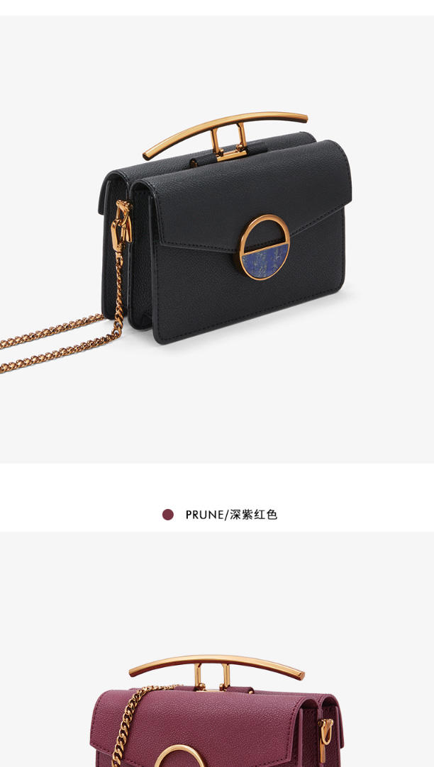 CHARLES &amp; KEITH 小CK包 双面半圆彩石扣饰女士单肩斜挎包CK2-20780992-1