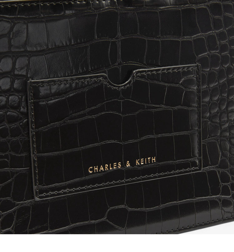 CHARLES&amp;KEITH 小ck包 金属方扣饰链条斜背包CK2-21200002-4