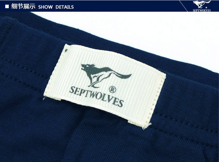 SEPTWOLVES七匹狼男士粘胶素色平角裤两条装颜色随机发D3900-2
