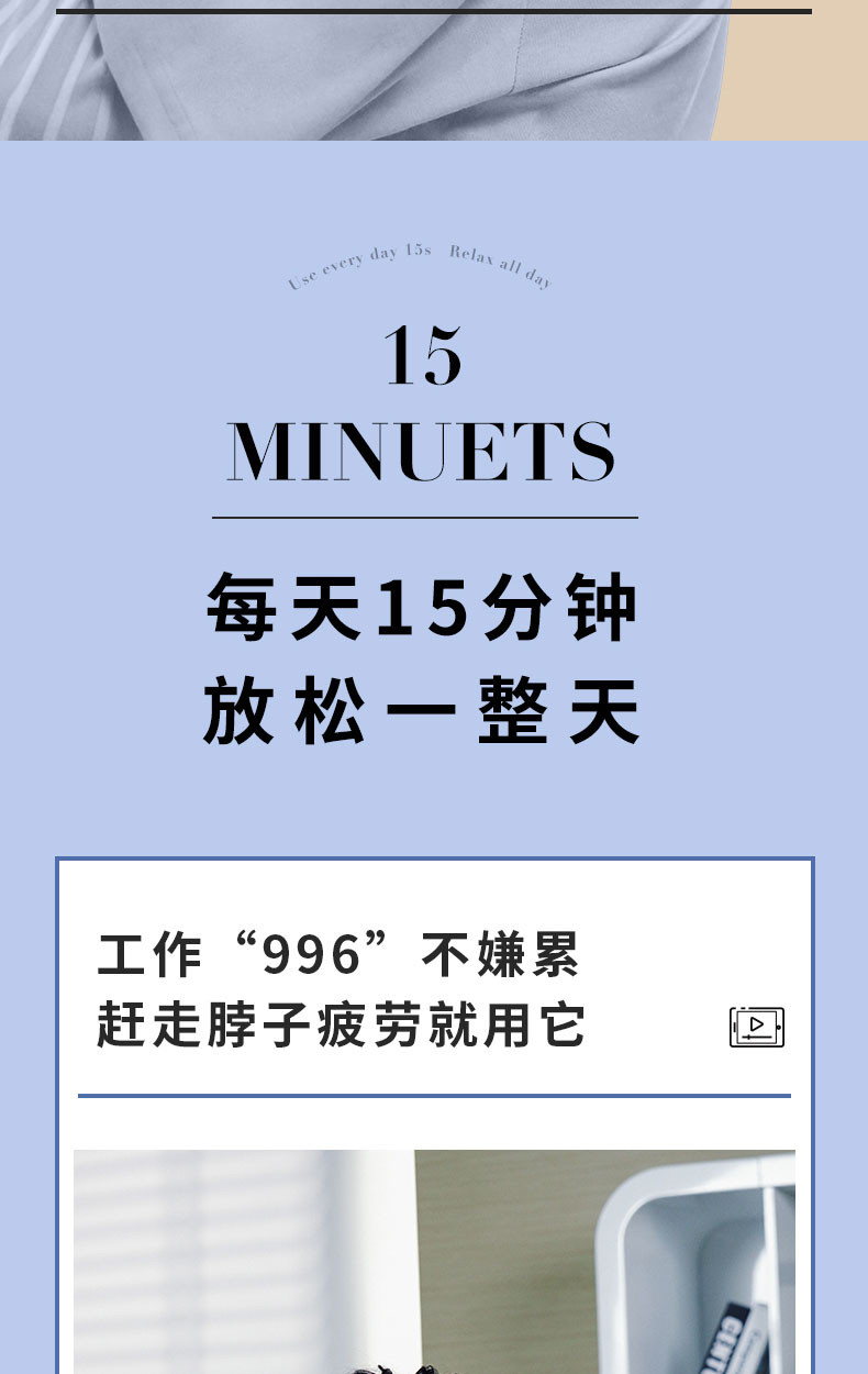 SKG 颈椎按摩器 颈部按摩仪 脖子劲部肩颈护颈仪热敷U型枕 送礼佳品 K3