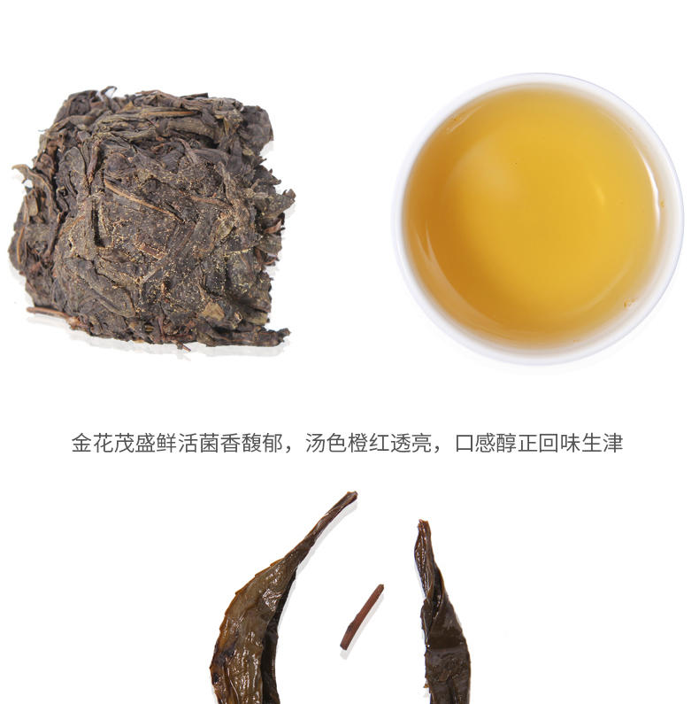 【国饮福茶·祝茯手礼】国殷 茶礼 自饮 热买好茶 安化黑茶 金花茯砖茶 手筑茯茶 员工福利