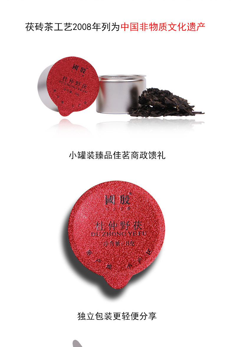 国殷 小罐茶·茯砖茶 乌龙茶 高山茶 茶叶礼盒装 96g 12罐