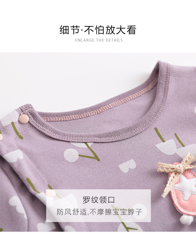 初生婴儿连体衣满月宝宝衣服春秋纯棉哈衣3个月6新生儿秋装爬爬服xbx