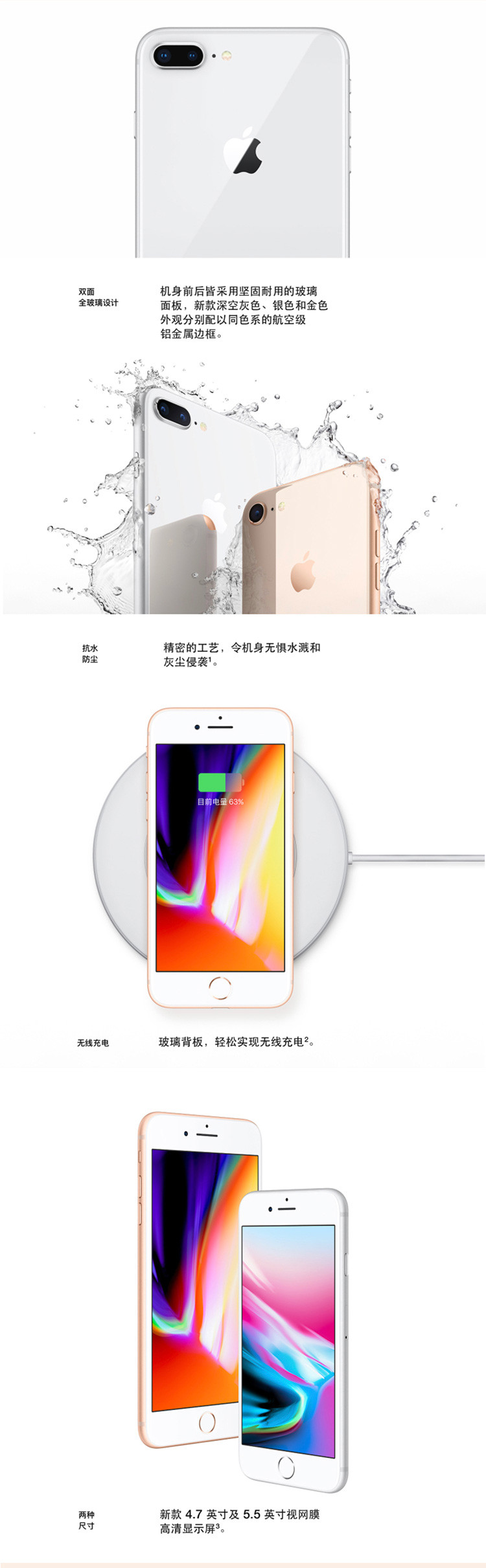 [仅限淮安邮政积分兑换.仅配送江苏]苹果手机iPhone8-64Ｇ