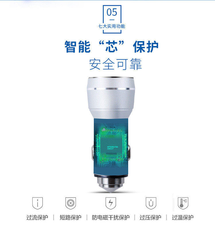 [仅限淮安邮政积分兑换.仅配送江苏]车载充电器 固特异