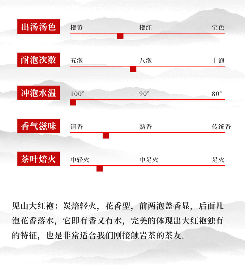 桃渊茗 桃渊茗 武夷山原产 高品质岩茶产区见山大红袍岩茶单罐100G 散装罐装茶叶礼盒装