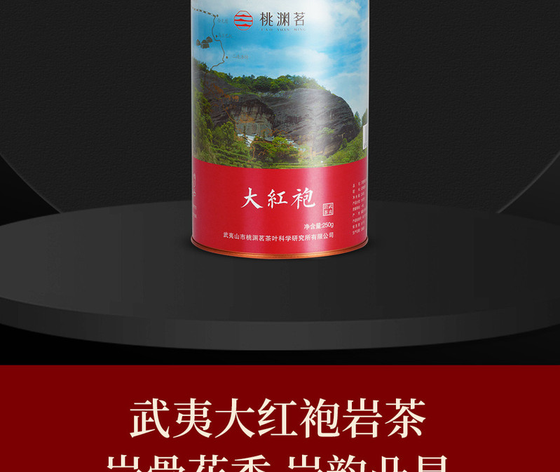 桃渊茗 武夷山茶叶大红袍250g 桃渊茗万里茶道系列 原产地包邮