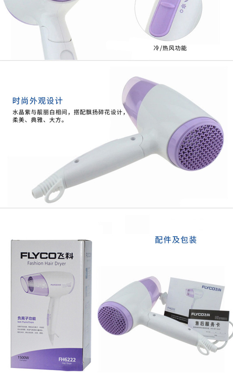 飞科（FLYCO） 电吹风机家用FH6222