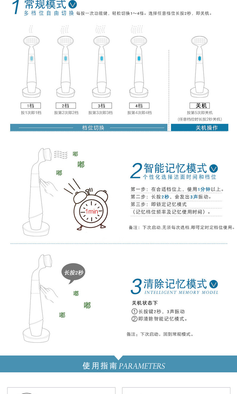 阿美妮（imate）智能洁面仪洗脸仪去角质死皮黑头控油智能版-3126