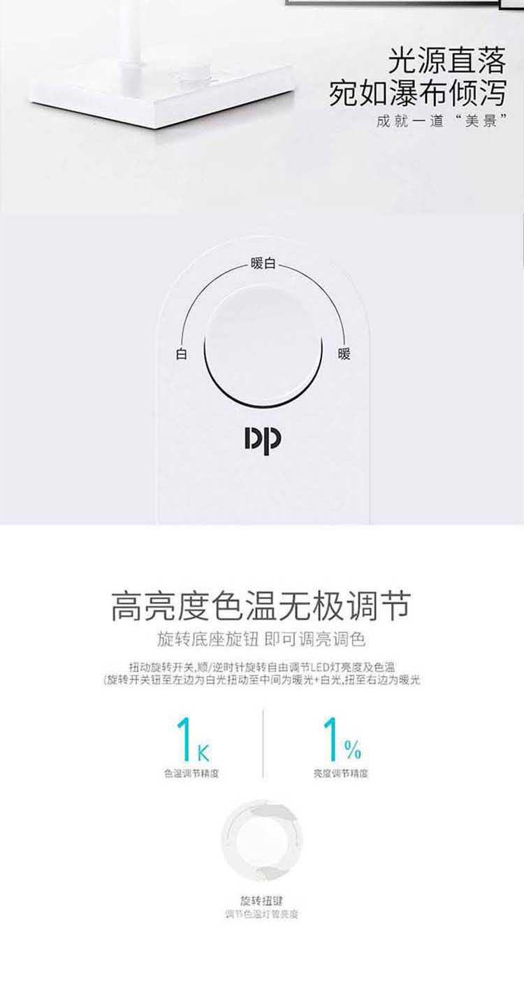 久量（DP）台灯护眼灯学生LED充电两用学习卧室床头宿舍阅读台灯DP-1041