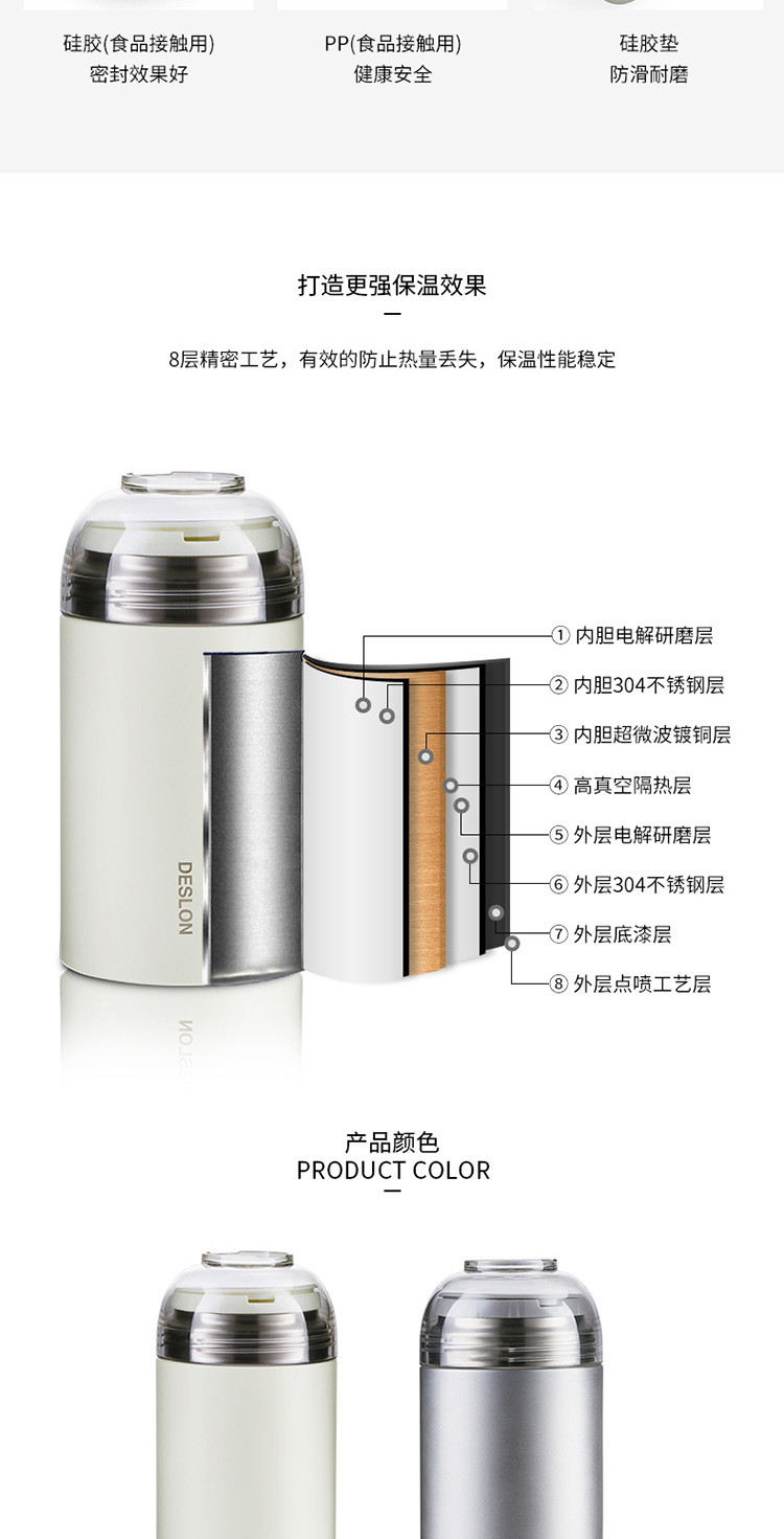 德世朗 DESLON 焖烧杯臻选焖烧便当盒 DZXS-800  800ml