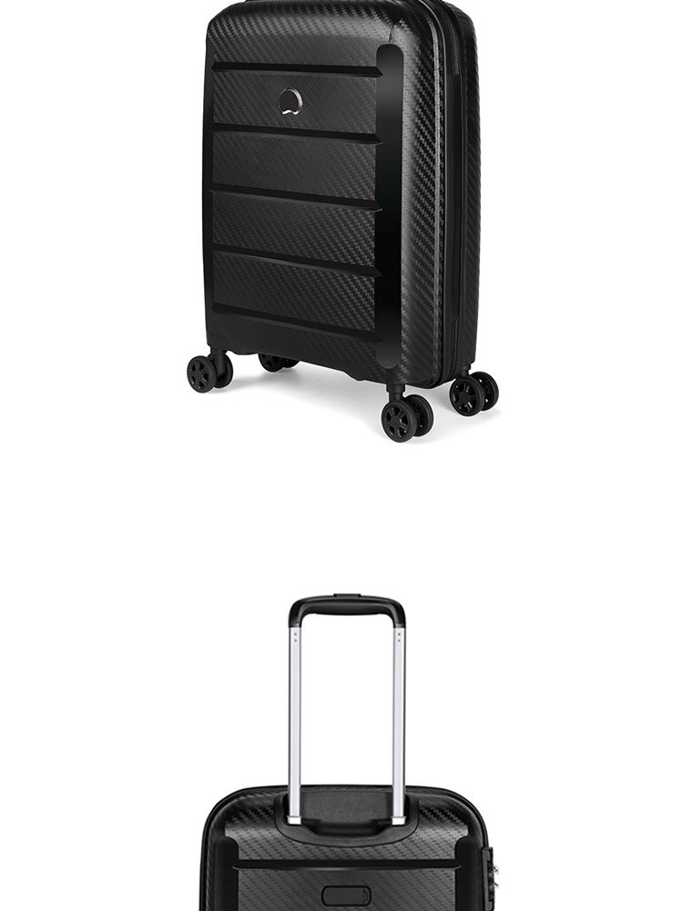 法国大使（Delsey）20英寸PP拉杆箱旅行箱行李箱男女可登机万向轮 黑色