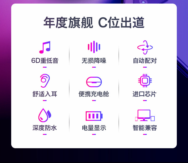 DACOM K6H PRO 蓝牙5.0真无线蓝牙耳机苹果安卓通用K6H PRO