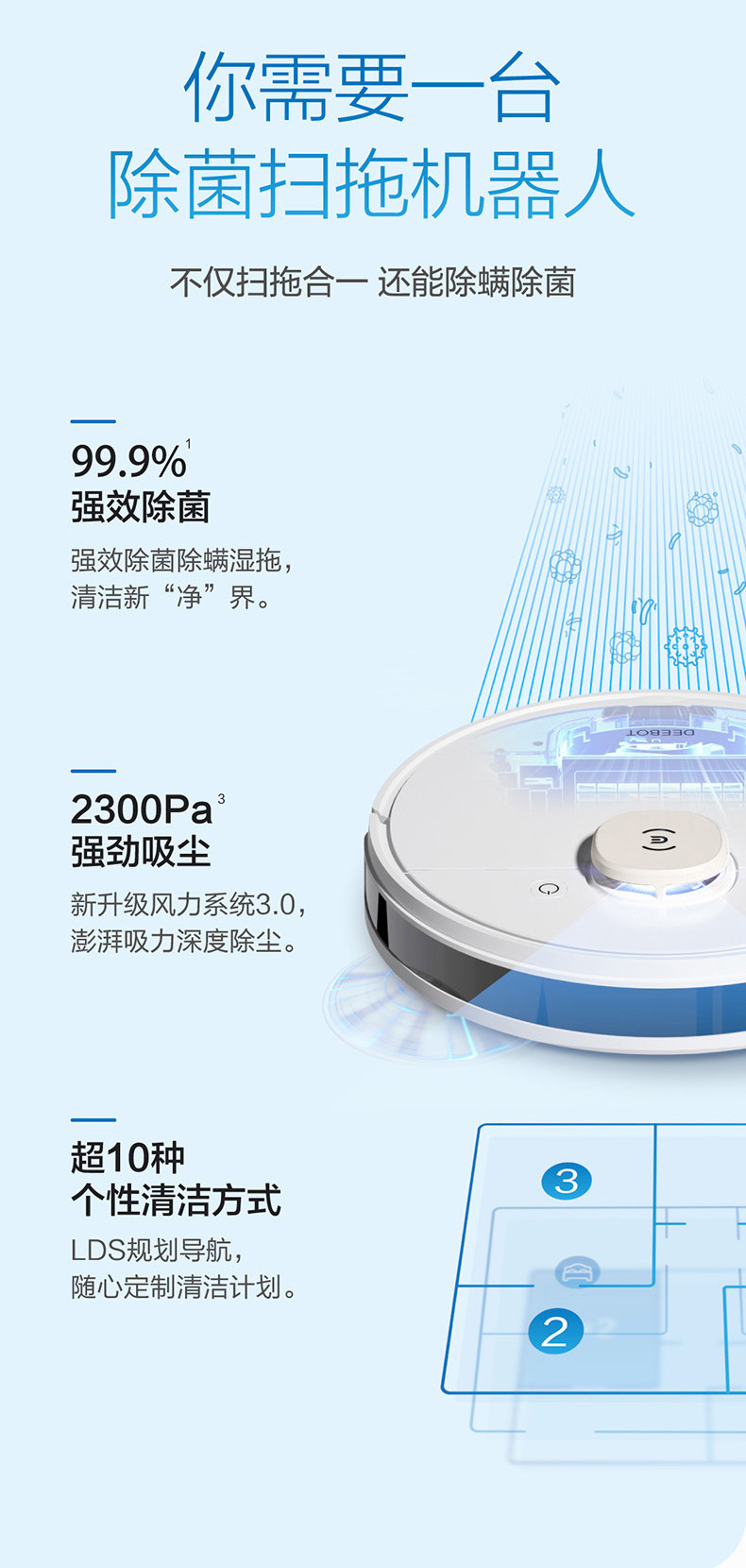 科沃斯/Ecovacs 科沃斯（Ecovacs)智能扫拖擦地一体机 N8