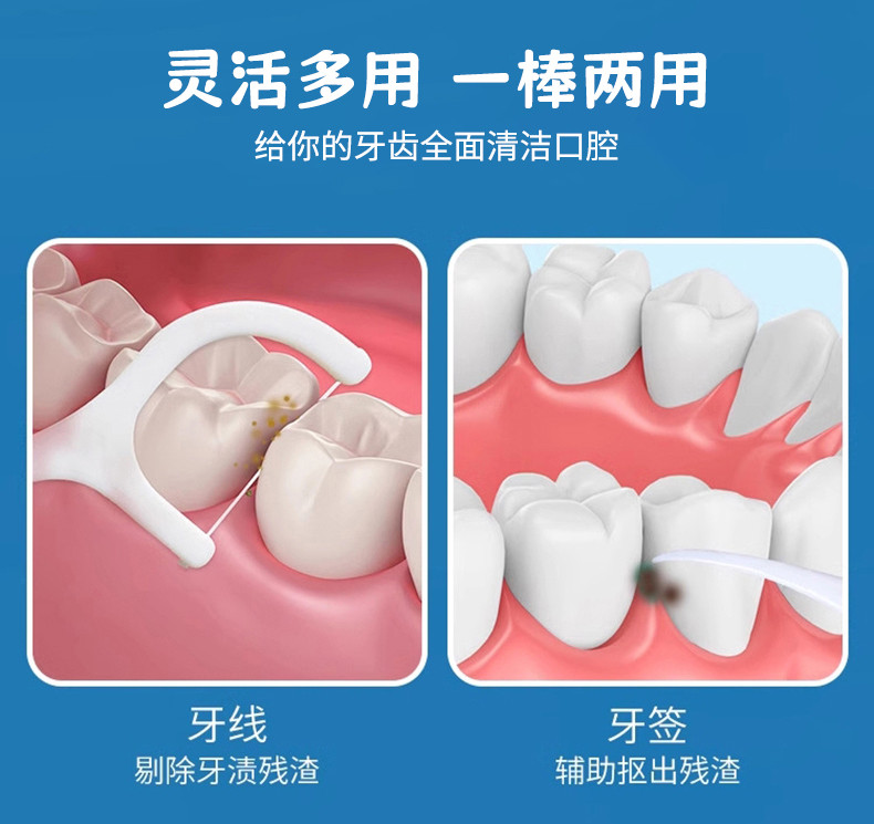 美穗吉家 护理牙线棒 高分子牙线清洁齿缝超细便捷