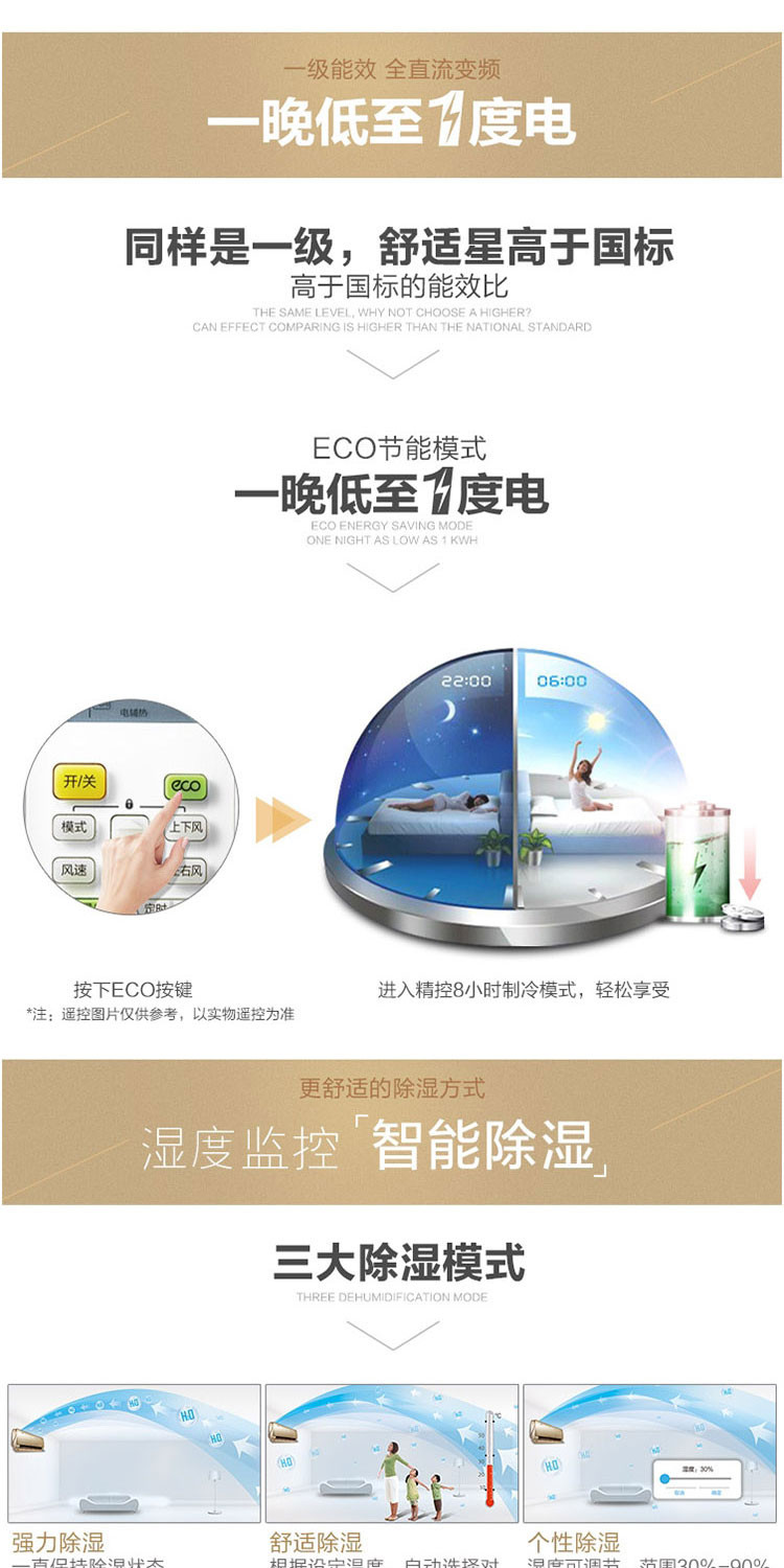 美的（Midea）一级能效 壁挂式 美的空调挂机舒适星 KFR-35GW/BP3DN8Y-TA100