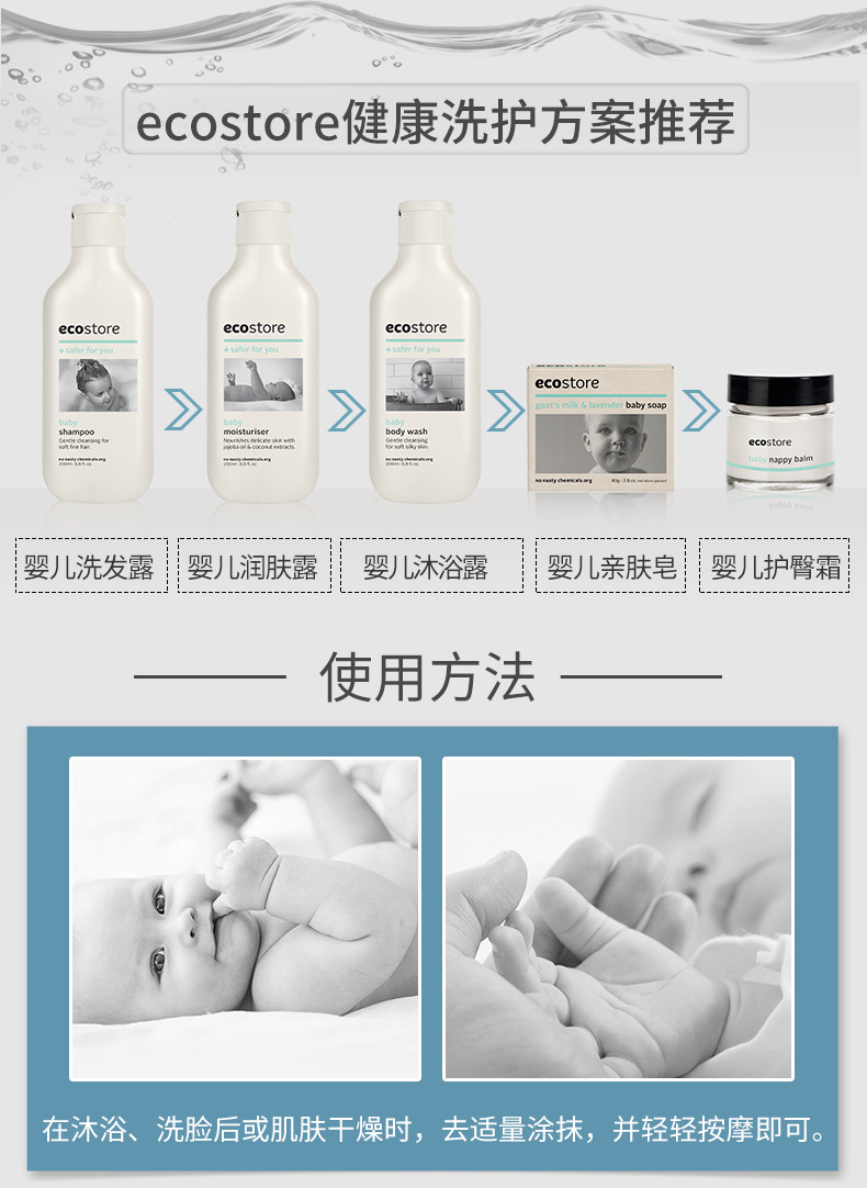 （邮储特卖）ECO STORE 婴儿润肤露身体乳儿童润肤霜乳液200ml 包邮