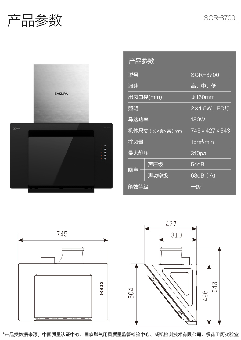 Sakura/樱花 CXW-180-131小户型专用一级能效侧吸式吸抽油烟机