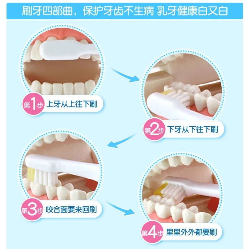 纳爱斯伢牙乐趣味法宝儿童牙膏40g*4支2-3-6岁宝宝专用防蛀可吞咽