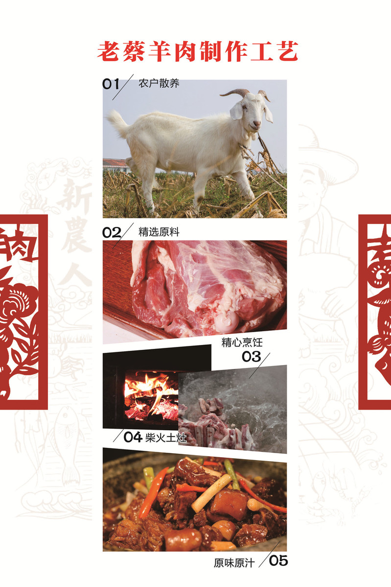 通吃天下 【江苏南通启东】天诚 老蔡羊肉1公斤+粉丝1袋150g