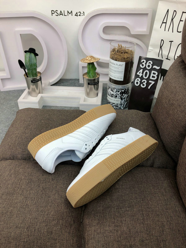 阿迪达斯 Adidas 三叶草 Sambarose 三叶草女鞋休闲松糕鞋运动板鞋