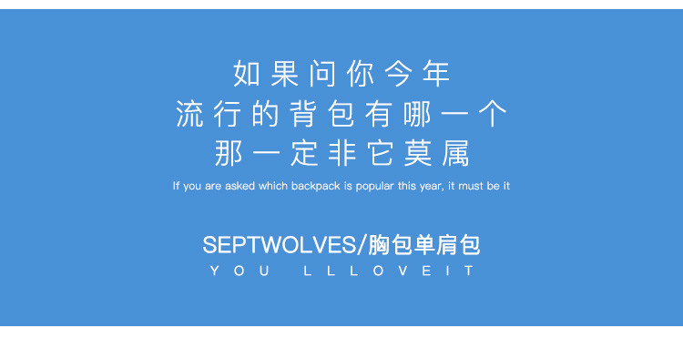  【券后79】 七匹狼（SEPTWOLVES）  斜挎包胸包单肩包CD101787-1