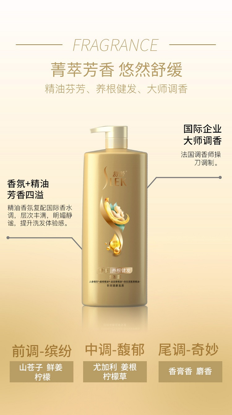  舒蕾  参姜养根健发洗发露800ml【关晓彤同款】