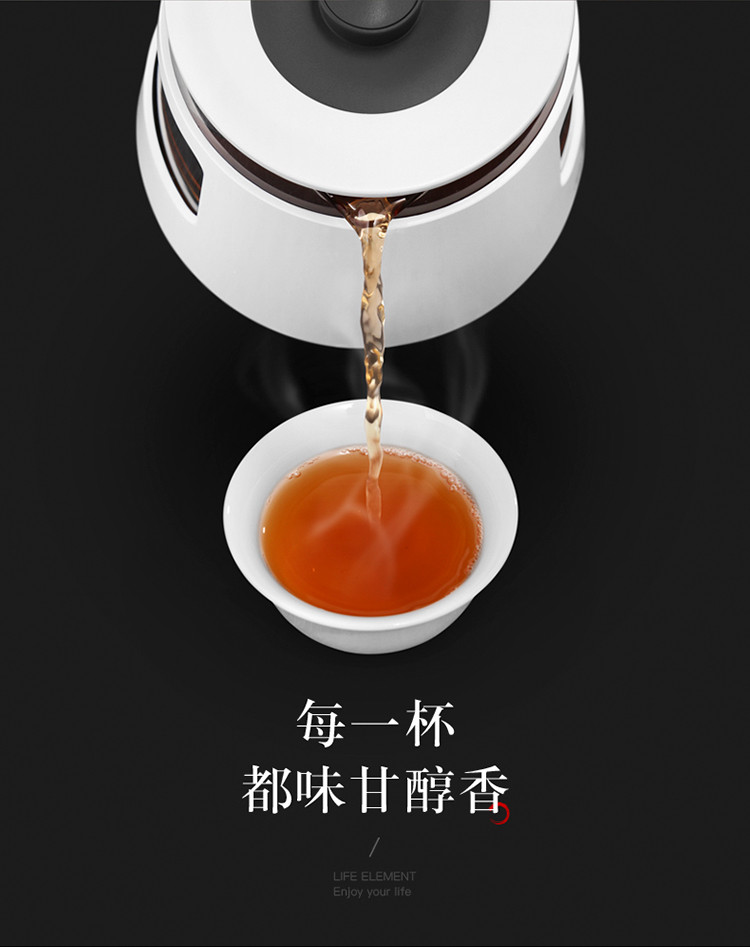 生活元素养生壶煮茶器蒸汽喷淋式煮茶壶普洱黑茶茶壶I19  0.8L