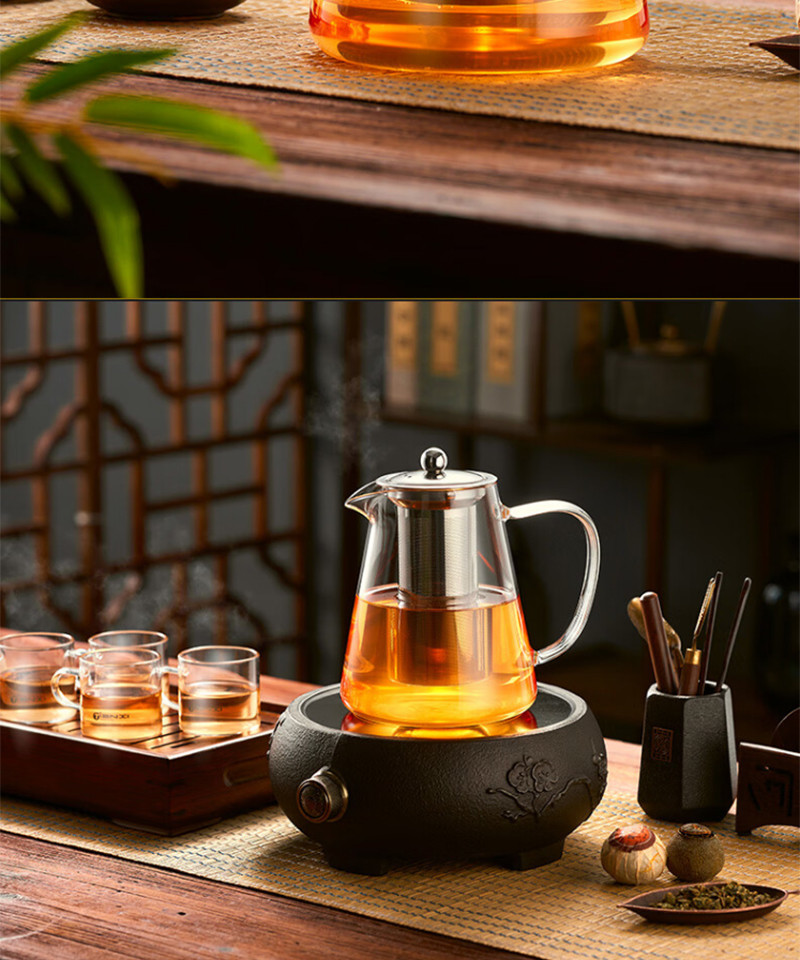 天喜/TIANXI 茶壶耐热玻璃过滤泡茶壶飘逸杯花茶壶水壶TBL176-750