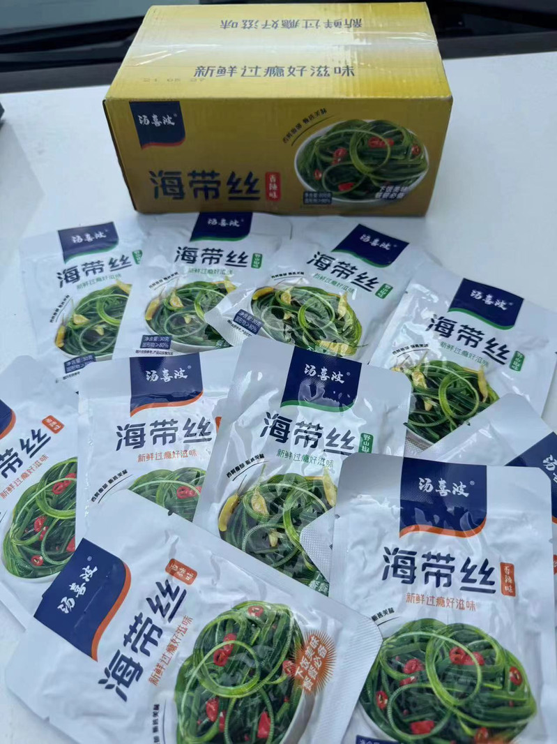 汤喜波 即食海带丝香辣味30g/袋整箱20袋下饭菜