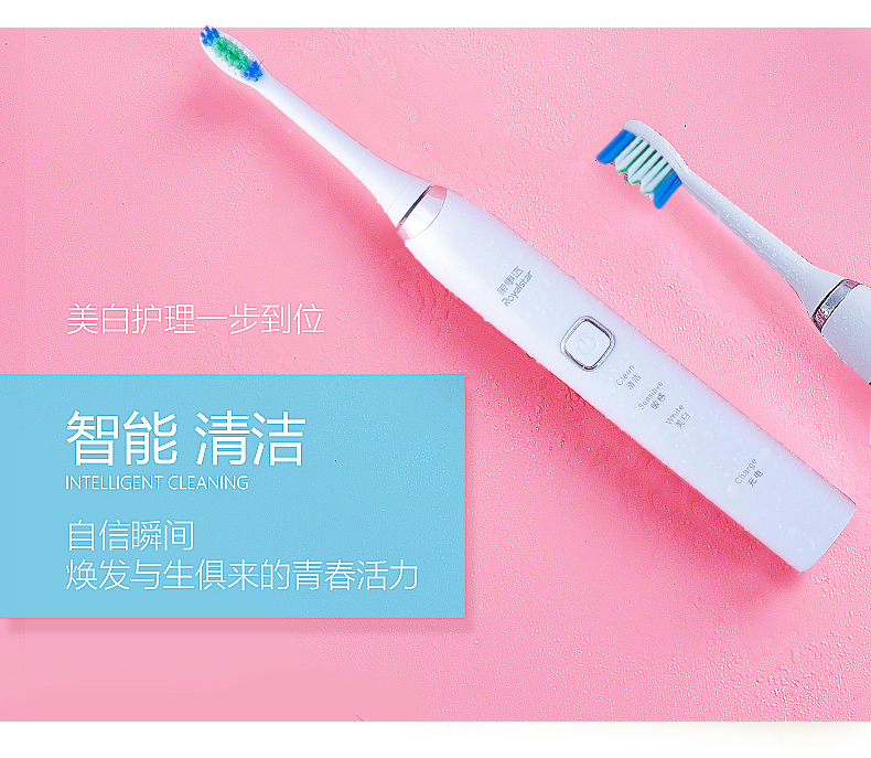 【昶沃贸易】Royalstar/荣事达电动牙刷D1010成人充电式家用软毛声波