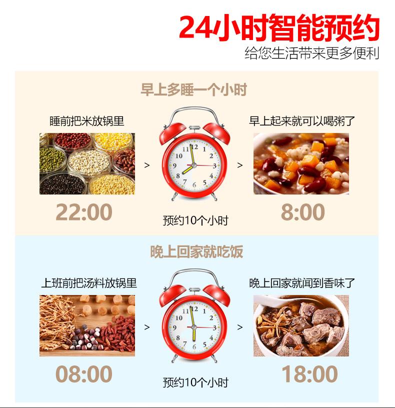 【昶沃贸易】荣事达RFB-S4045智能4L电饭煲黑晶不粘内胆预约定时多功能家用