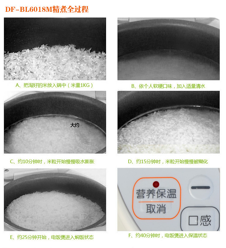 联创 微电脑方形电饭煲 DF-BL6018M（仅限南阳地区积分兑换）