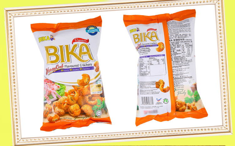 马来西亚进口 BIKA蜜糖蟹味酥70g