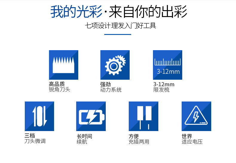 飞科理发器电推剪电推子充电式静音通用剃头刀电动包邮FC5805