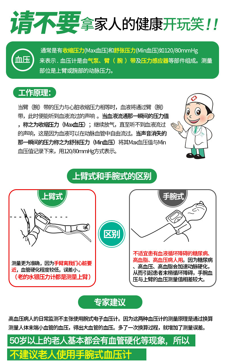 会好（GRACE）GM-130语音播报电子血压测量仪全自动家用上臂式医用血压计