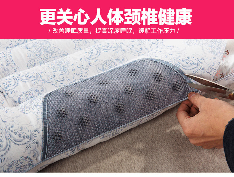 俞兆林 决明子磁疗保健枕头护颈椎枕芯 2只装