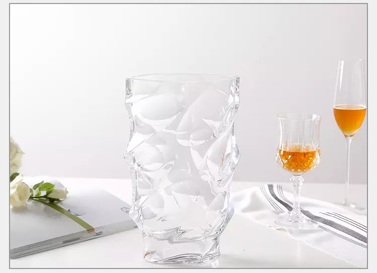 克芮思托 云派生活云尚晶质花瓶大号 玻璃花瓶时尚美观大方典雅 高约30cm 随机发