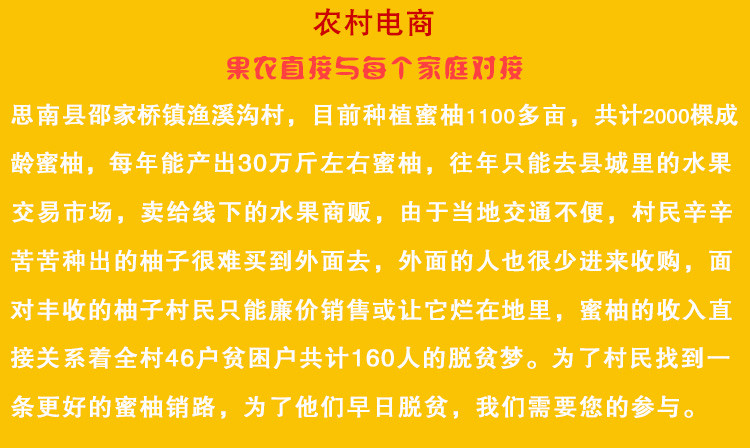 【乡村振兴】思南甜心蜜柚  好吃到爆 全国包邮